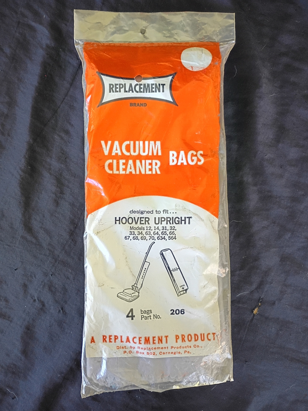 Replacement Brand Hoover Upright Vacuum Cleaner Bags Part No. 206